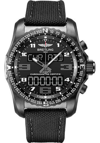 Breitling VB5010221B1W1 Cockpit B50 Black Titanium - Volcano Black Dial - Black Military Strap - Tang Buckle Main image