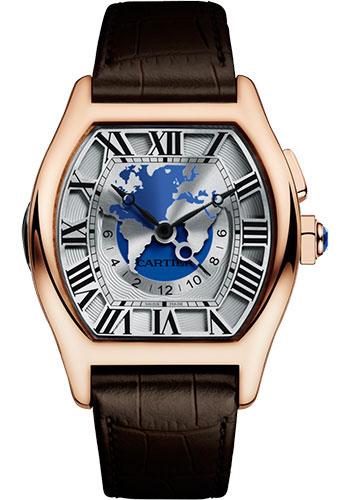 Cartier W1580049 Tortue XXL Multiple Time Zones 51mm Pink Gold Case - Brown Alligator Strap