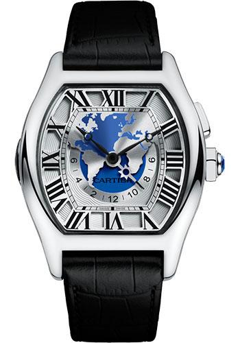 Cartier W1580050 Tortue XXL Multiple Time Zones 51mm White Gold Case - Black Alligator Strap Main image