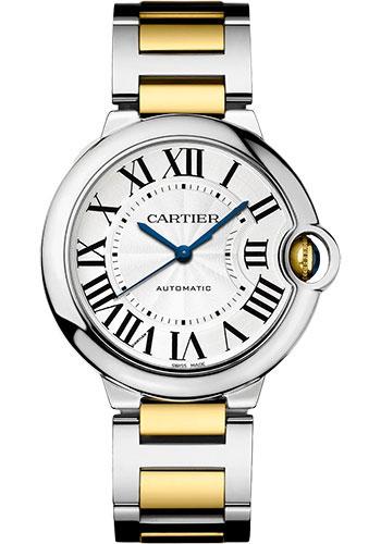 Cartier Ballon Bleu W2BB0030 de Cartier 36mm Steel and Yellow Gold Case - Silvered Dial - Interchangeable Two-Tone Bracelet