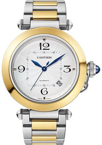 Cartier W2PA0009 Pasha de Cartier 41mm Steel Case - Silvered Dial - 18K Yellow Gold And Bracelet Main image