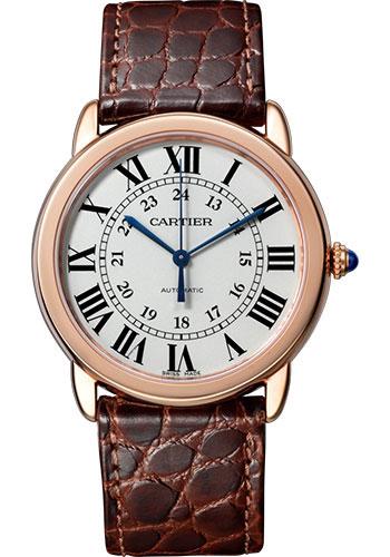 Cartier Ronde W2RN0008 Solo de Cartier 36mm Pink Gold And Steel Case - Brown Alligator Strap