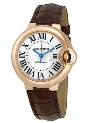 Cartier Ballon Bleu W6920097 de Cartier 33mm Pink Gold Case - Brown Alligator Strap