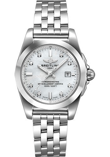 Breitling W72348121A2A1 Galactic 29 Sleek Steel - Pearl Diamond Dial - Steel Bracelet Main image