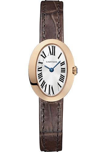 Cartier Baignoire W8000017 25.30mm Pink Gold Case - Brown Alligator Strap Main image