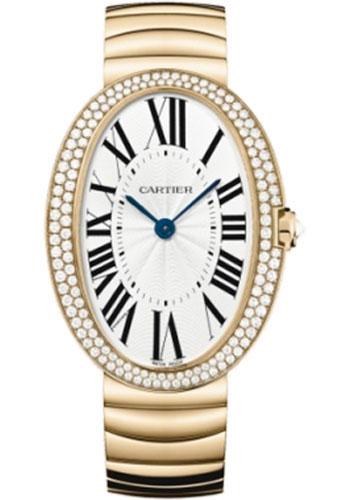 Cartier Baignoire WB520003 Large Pink Gold Diamond Case - Gold Bracelet