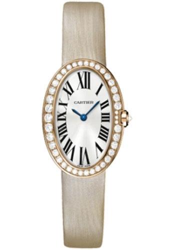 Cartier Baignoire WB520004 Small Pink Gold Diamond Case - Fabric Strap