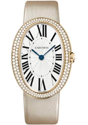 Cartier Baignoire WB520005 Large Pink Gold Diamond Case - Fabric Strap