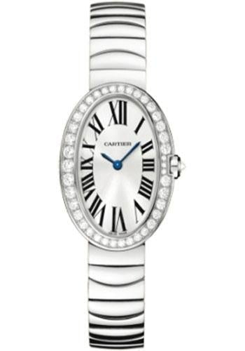 Cartier Baignoire WB520006 Small White Gold Diamond Case - Gold Bracelet