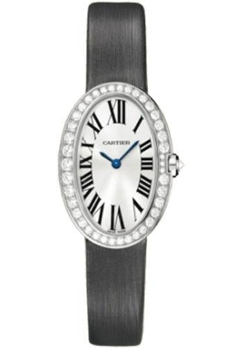 Cartier Baignoire WB520008 Small White Gold Diamond Case - Fabric Strap Main image