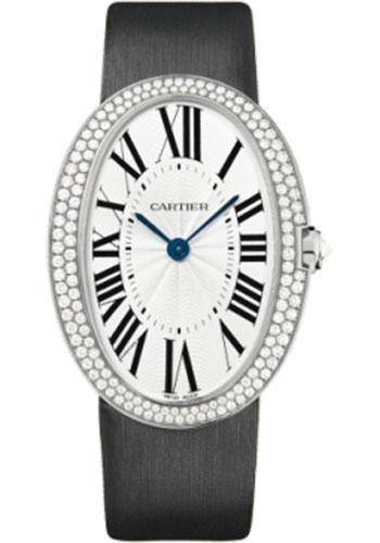 Cartier Baignoire WB520009 Large White Gold Diamond Case - Fabric Strap Main image