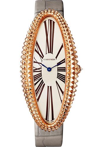 Cartier Baignoire WGBA0010 Allongee 52mm Pink Gold Case - Light Gray Strap