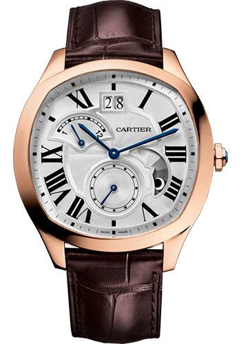 Cartier Drive de Cartier WGNM0005 40mm Large Date - Silvered Dial - Brown Alligator Strap Main image