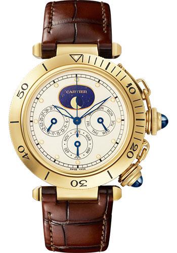 Cartier WGPA0022 Pasha de Cartier 38mm Yellow Gold Case - Silvered Dial - Brown Alligator Strap Limited Edition of 100 Main image