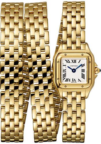 Cartier WGPN0012 Panthere de Cartier Triple Loop 20mm Yellow Gold Case - Diamond Bezel - Yellow Gold Triple Loop Bracelet