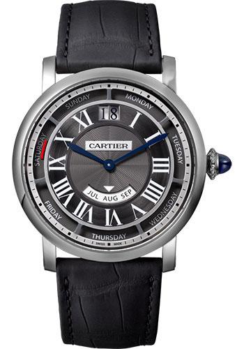 Cartier WHRO0003 Rotonde de Cartier Annual Calendar 40mm White Gold Case - Grey Dial - Black Alligator Strap