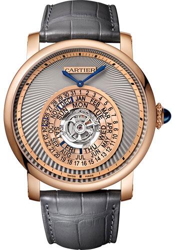 Cartier WHRO0027 Rotonde de Cartier Astrocalendaire 45mm Pink Gold Case - Gray Dial - Gray Alligator Strap Main image