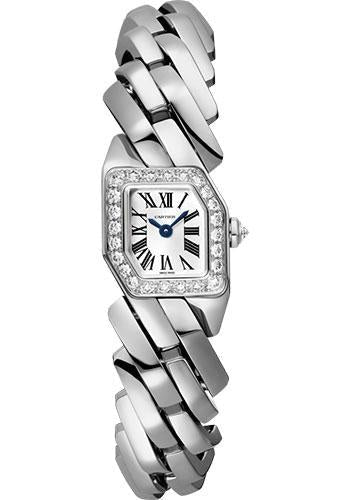 Cartier WJBJ0003 Maillon de Cartier 16 x 17mm White Gold Diamond Case - Silver Dial - Bracelet Main image