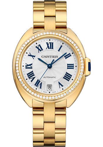 Cartier WJCL0023 Cle de Cartier 35mm Yellow Gold Diamond Case - Effect Dial