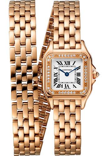 Cartier WJPN0014 Panthere de Cartier Double Loop 22mm Pink Gold Case - Diamond Bezel - Pink Gold Double Loop Bracelet