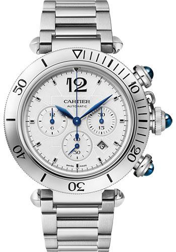 Cartier WSPA0018 Pasha de Cartier 41mm Steel Case - Silvered Dial - Bracelet