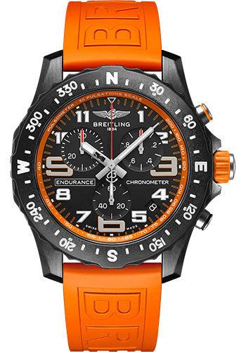 Breitling Endurance Pro X82310A51B1S1 Breitlight® - Black Dial - Orange Rubber Strap - Tang Buckle Main image