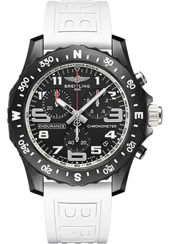 Breitling Endurance Pro X82310A71B1S1 Breitlight® - Black Dial - White Rubber Strap - Tang Buckle Main image