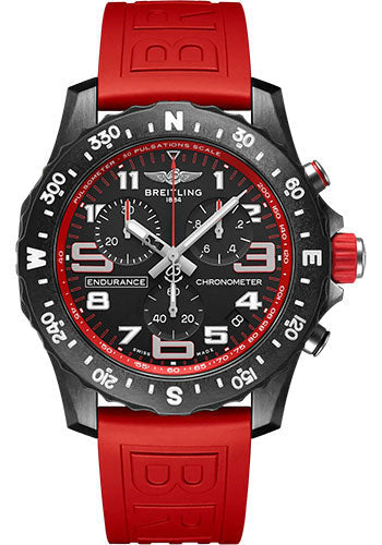 Breitling Endurance Pro X82310D91B1S1 Breitlight® - Black Dial - Red Rubber Strap - Tang Buckle Main image
