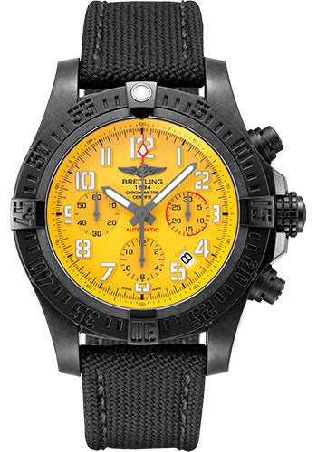 Breitling Avenger XB0180E41I1W1 Hurricane 12h 45 Breitlight - Cobra Yellow Dial - Anthracite Military Strap - Tang Buckle