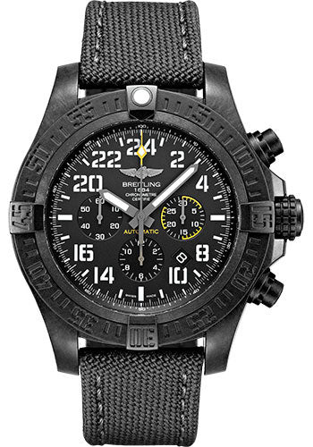Breitling Avenger XB1210E41B1W1 Hurricane Breitlight - Volcano Black Dial - Black Military Strap - Tang Buckle