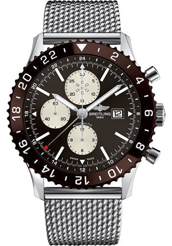 Breitling Y2431033/Q621/152A Chronoliner Steel - Bronze Dial - Steel Bracelet