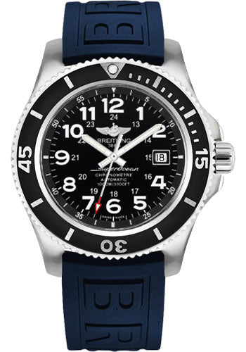 Breitling Superocean A17392D7/BD68/158S/A20SS.1 II 44 Steel Case - Volcano Black Dial - Blue Diver Pro III Strap Main image