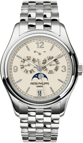 Patek Philippe Annual Calendar 5146/1G-001 Complications Moon Phases Date White Gold Cream Dial Main image