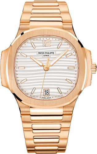 Patek Philippe Nautilus 7118/1R-001 Ladies Rose Gold Silver Dial