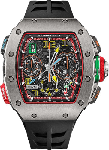 Richard Mille RM65-01 Automatic Winding Titanium Split Chronograph Openworked Dial