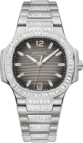 Patek Philippe Nautilus 7014/1G-001 Ladies 33.6mm Charcoal Diamond White Gold Diamond Set Date Main image