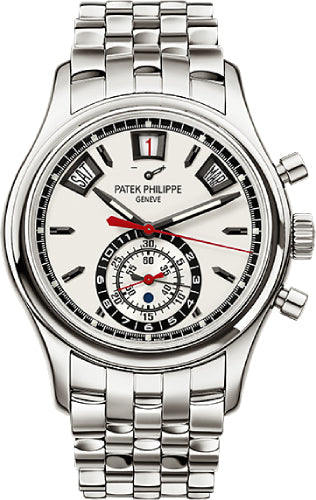 Patek Philippe Annual Calendar 5960/1A-001 Complications Day-Date Chronograph Stainless Steel 40.5mm White Dial Bracelet