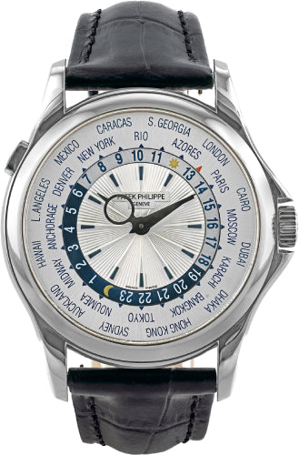 Patek Philippe World Time 5130G-019 Complications White Gold Silver Dial