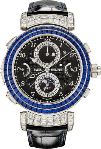 Patek Philippe Grand Complications 6300/401G-001 Grandmaster Chime Haute Joaillerie White Gold Black Dial Sapphire/Diamond Set Bezel Main image