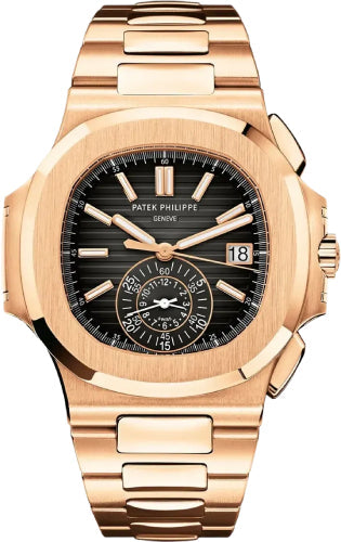 Patek Philippe Nautilus 5980/1R-001 Chronograph Date Rose Gold Black Dial