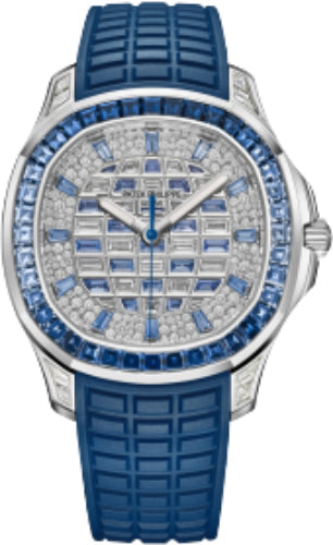 Patek Philippe Aquanaut 5268/461G-001 Luce Haute Joaillerie White Gold Diamond/Sapphires Pave Dial