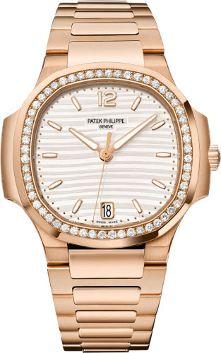 Patek Philippe Nautilus 7118/1200R-001 Ladies Rose Gold Silver Dial Main image