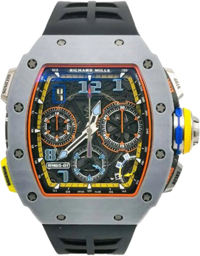 Richard Mille RM65-01 Automatic Winding Carbon Split Chronograph Open-Work Dial
