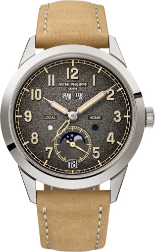 Patek Philippe Annual Calendar 5326G-001 Complications Travel Time White Gold Textured Grey Dial