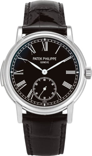 Patek Philippe Grand Complications 5078P-010 38mm Black Roman Platinum Leather Automatic
