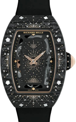 Richard Mille Automatic Winding Intergalactic RM07-01 Starry Night Carbon TPT Diamond Set Bezel