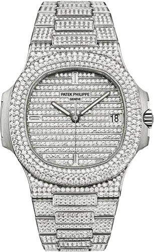Patek Philippe Nautilus 5719/1G-001 40mm White Gold Diamond Pave White Gold Diamond Set Automatic Main image
