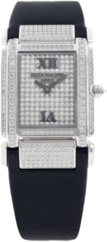 Patek Philippe Twenty-4 4911G-001 Twenty~4 Ladies Medium 31 x 30mm Baguette Diamond Roman White Gold Diamond Set Quartz Main image