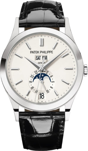 Patek Philippe Annual Calendar 5396G-011 Complications Moon Phases White Gold Silver Opaline Dial Main image