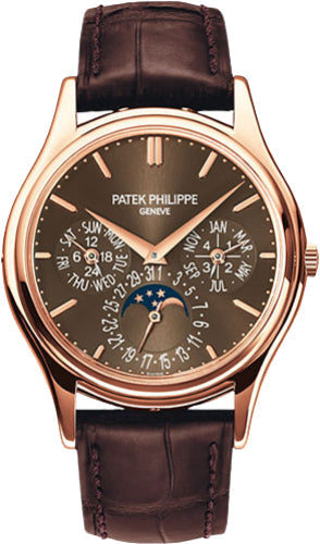 Patek Philippe Grand Complications 5140R-001 Day-Date Annual Calendar Moon Phase Brown Dial Rose Gold Leather 37.2mm